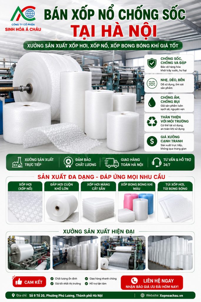 Bán Xốp Nổ Chống Sốc Tại Hà Nội Xưởng Sản Xuất Xốp Hơi, Xốp Nổ, Xốp Bong Bóng Khí Giá Tốt