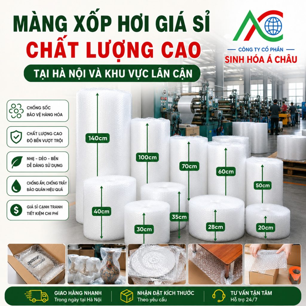 Màng Xốp Hơi Giá Sỉ Chất Lượng Cao Tại Hà Nội Và Khu Vực Lân Cận