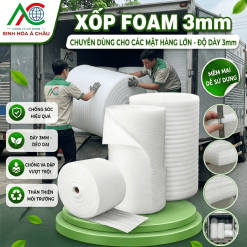 Cuộn Mút Xốp PE Foam 3mm (100m) Bọc Hàng Giá Sỉ - Á Châu