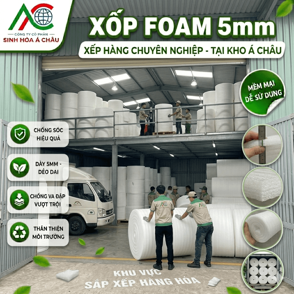 Cuộn mút xốp PE Foam 5mm (Khổ 1m x 100m) bọc hàng, kháng chấn - Ảnh 3