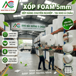 Cuộn mút xốp PE Foam 5mm (Khổ 1m x 100m) bọc hàng, kháng chấn